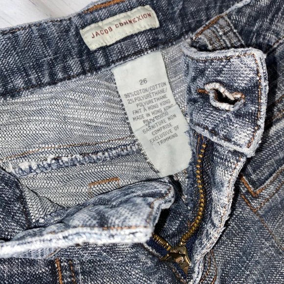Jacob Connexion 3/4 Length Distressed Jeans sz 26 - Picture 5 of 7